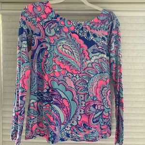 Lilly Pulitzer Top with 3/4 sleeve & keyhole back